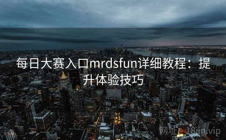 每日大赛入口mrdsfun详细教程:提升体验技巧
